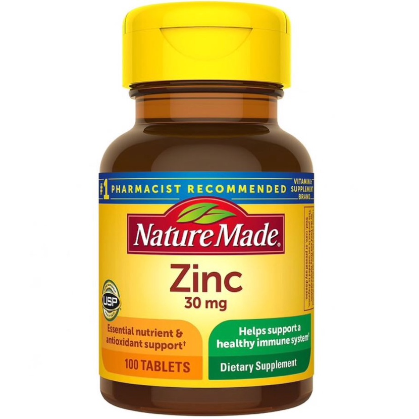 Nature Made Zinc 30 mg 100 Tabs Kesehatan Sistem Imun Tubuh ORI USA