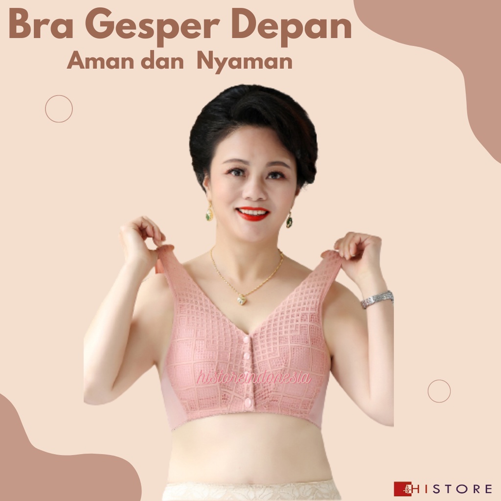 [HI] Bra Seamless Push Up Nirkabel Gesper Depan 2091 Wanita Paruh Baya dan Tua