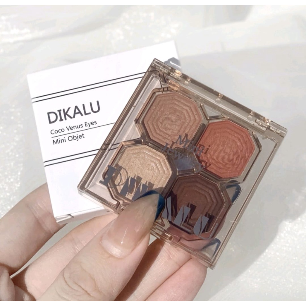 DIKALU EYESHADOW Mini 4 Warna Matte Glitter EYESHADOW PALETTE 4 Colours Korean Eyeshadow Dikalu Pearl Shiny Eye Shadow