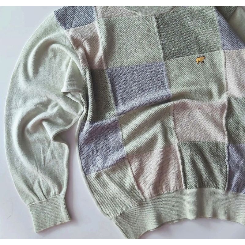 Knitwear/ Sweater Rajut Sage Green Golden Bear
