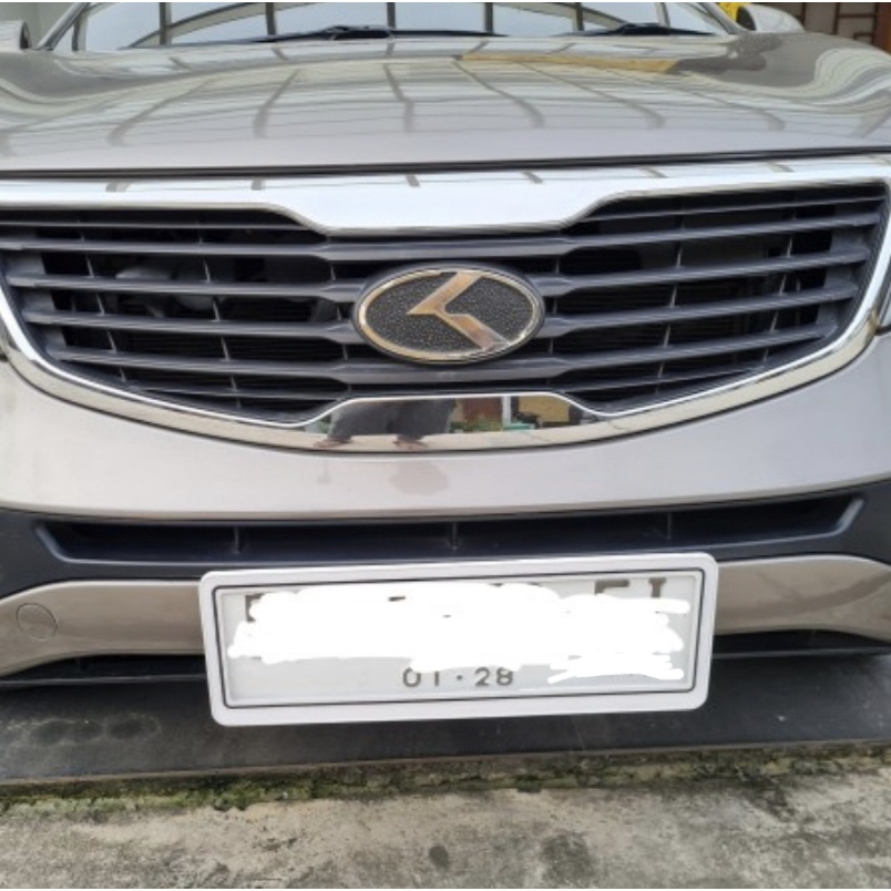Cover Plat Nomor Mobil Acrylik PUTIH Tempat Plat Nomor PUTIH 1set