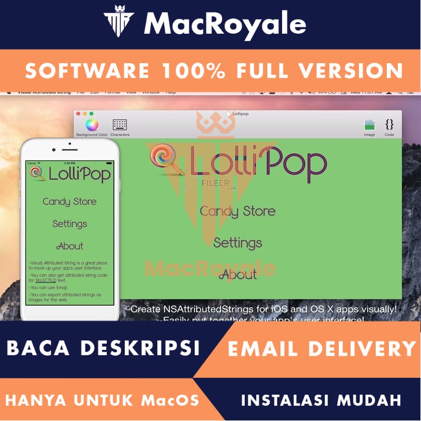 [MacOS] Visual Attributed String Full Version Lifetime Full Garansi