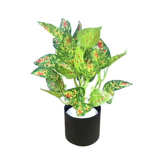 T&amp;Y Ornamen Tanaman Daun BUNGA 36 Tanaman Bunga Plastik Pot Bunga Hias Artifisial Dekorasi Ruangan