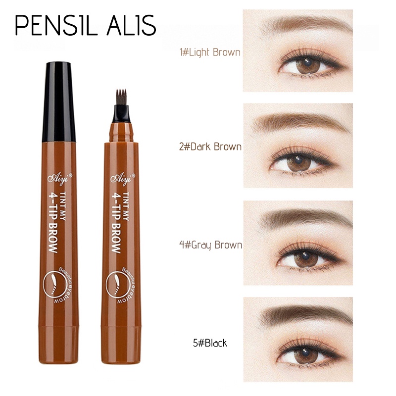 Automatic Eyebrow Pencil Tahan Air PigmenOriginal 4 Warna Pencil Alis