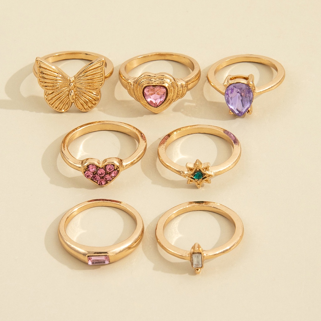 Desain, Kepribadian, Fashion, Kupu-Kupu, Pink, Cincin Hati Dan Hati