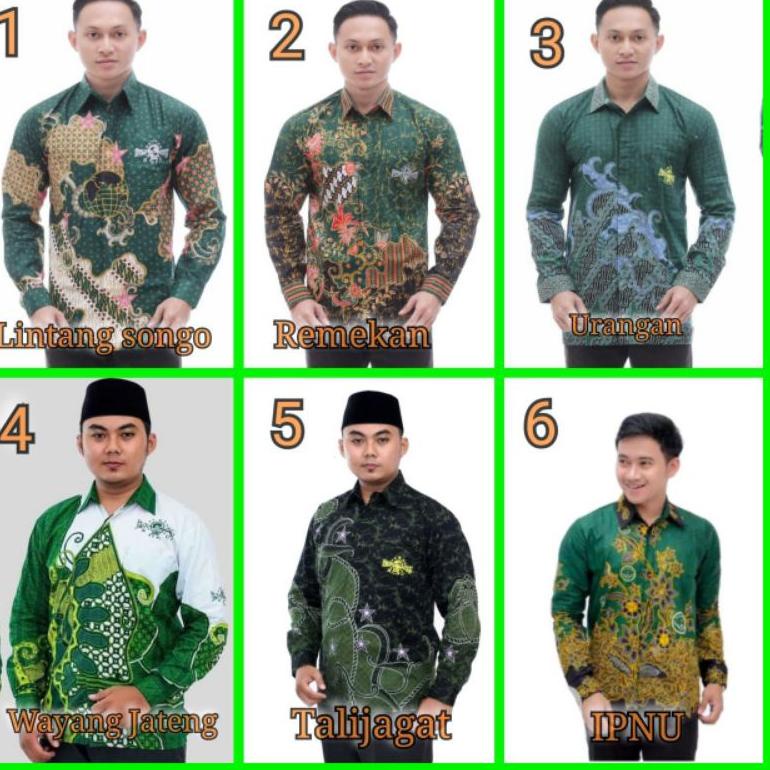 Paling Diminati Kemeja Batik Nu Ipnu Resmi lintang Songo nu tali Jagat nu wayangan atributnu kemeja 
