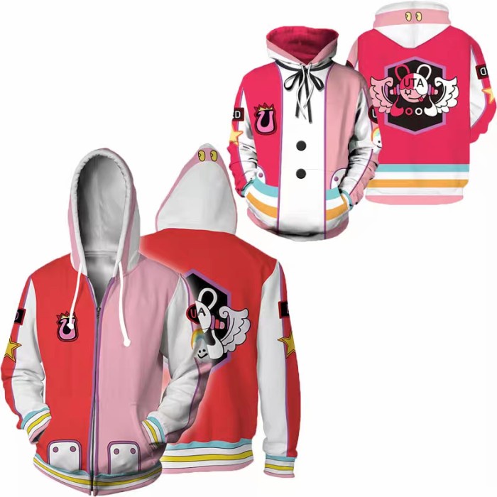 Baju Kostum Komik Japan Murah GrosirKostum Cosplay UTA One Piece Hoodie Jaket Halloween Costume Anime