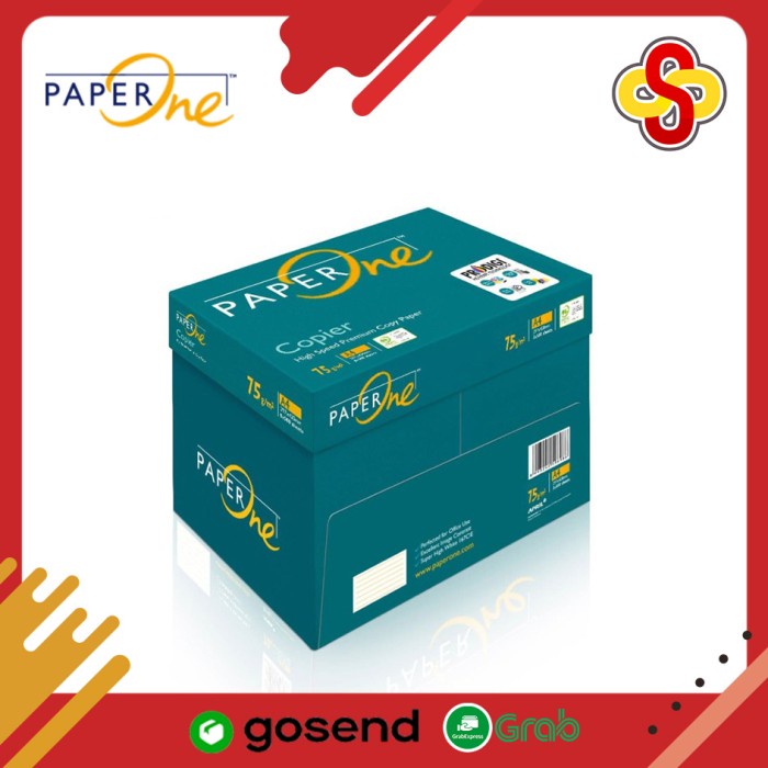 

Terlaris Kertas Hvs Paper One A4 75 Gr (1 Box)