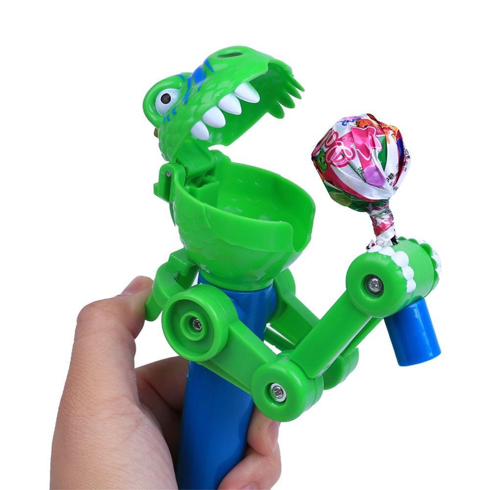 Lanfy Mainan Lolipop Bentuk Dinosaurus Lucu Permen Baru Tahan Debu Hadiah Anak Lollipop Penyimpanan Permen Dekompresi Mainan Lollipop Robot