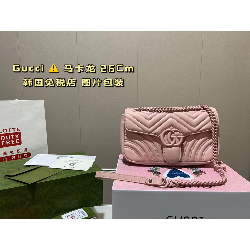 Original GG marmont 2023 latest classic fashion chain shoulder messenger bag 26cm