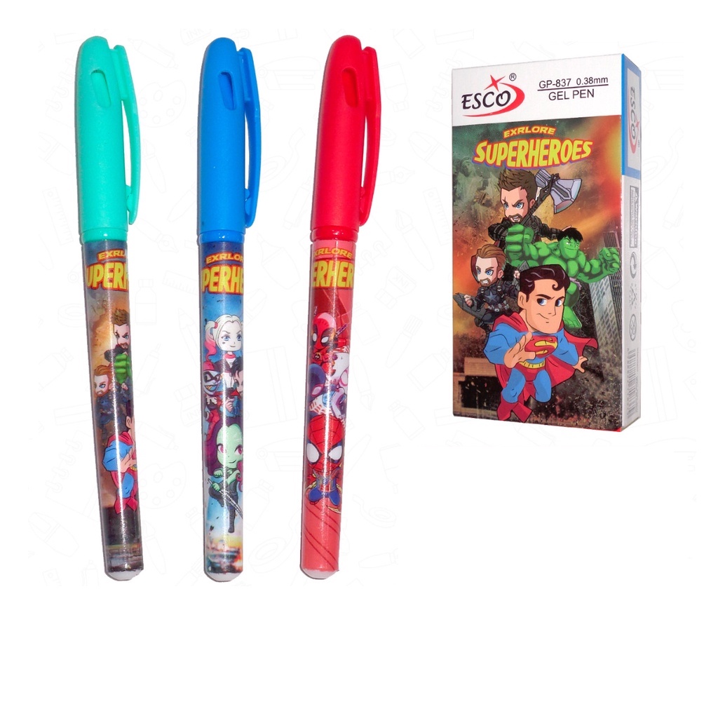 

PULPEN GEL FANCY SUPER HERO ESCO BP-837