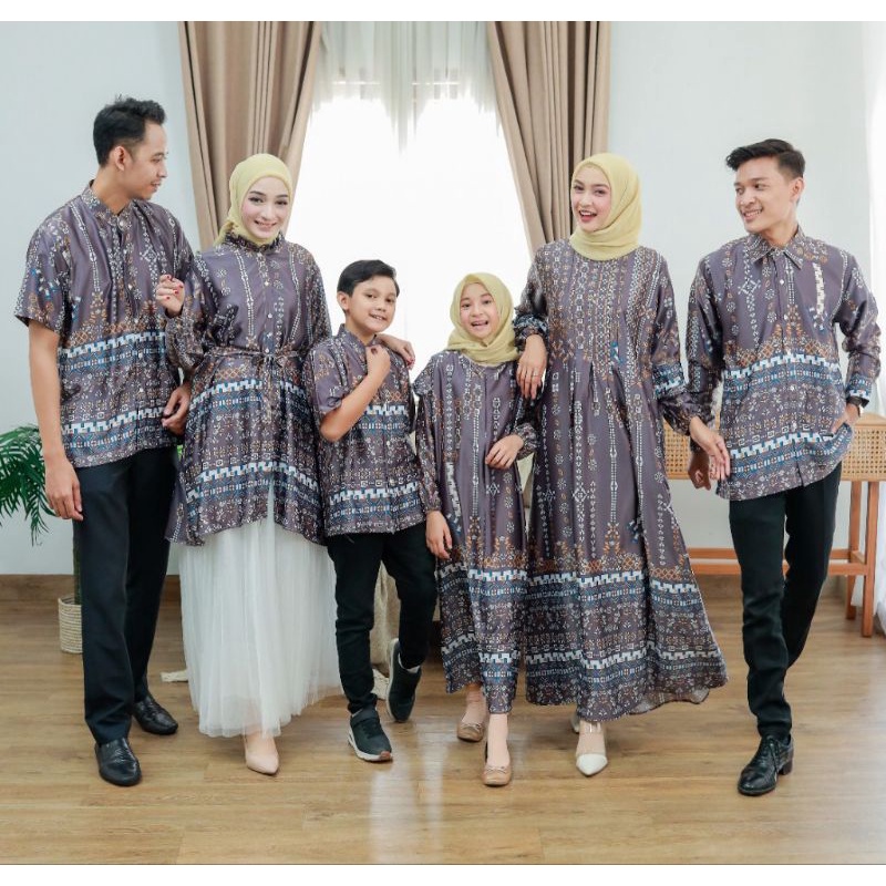 Baju sarimbit setelan couple keluarga family set lebaran 2026 Umroh dress gamis pesta umroh haji ied