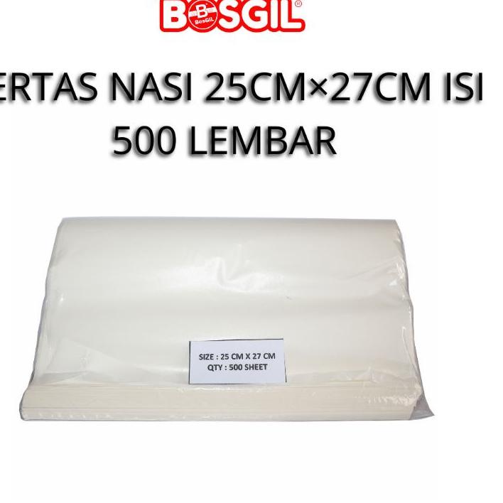 

✲ Kertas Nasi ukuran 25cmx27cm isi 500 lembar ☜
