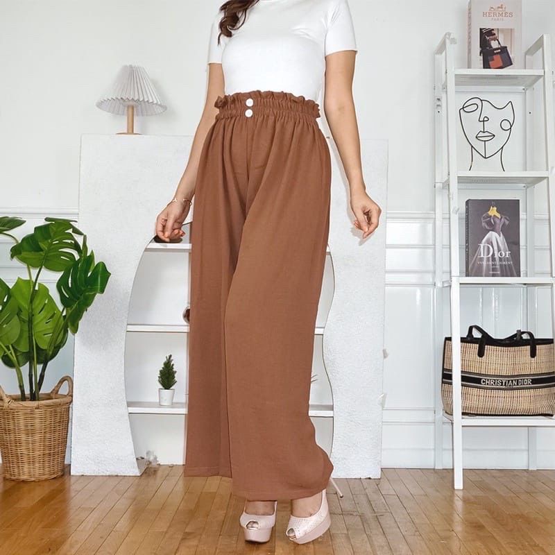 KULOT CRINKLE KANCING 2 / KULOT CRINKLE HIGWAIST KANCING 2