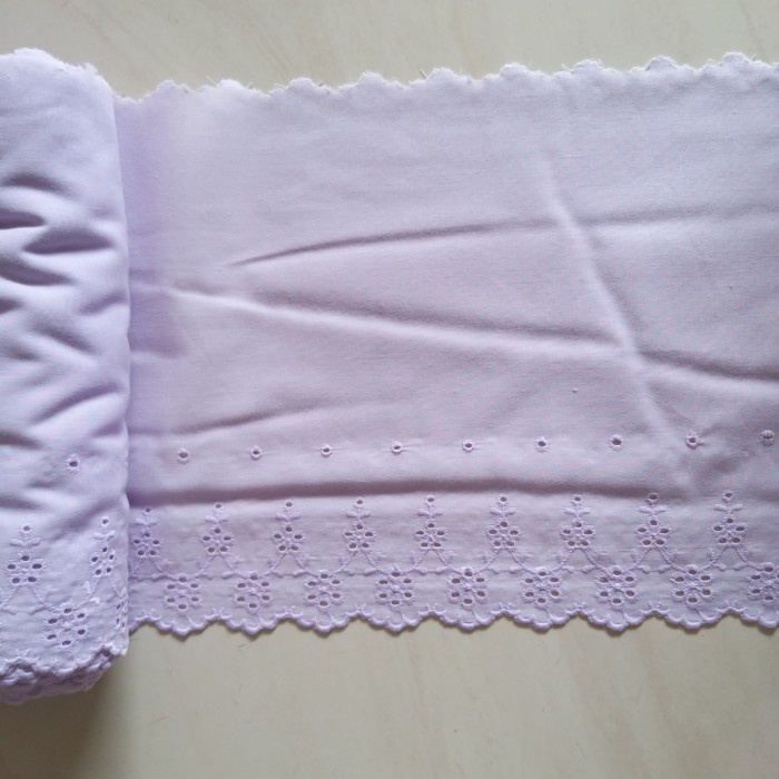 Terlaris Renda Katun Wrn Ungu Lebar 20Cm Harga Permeter
