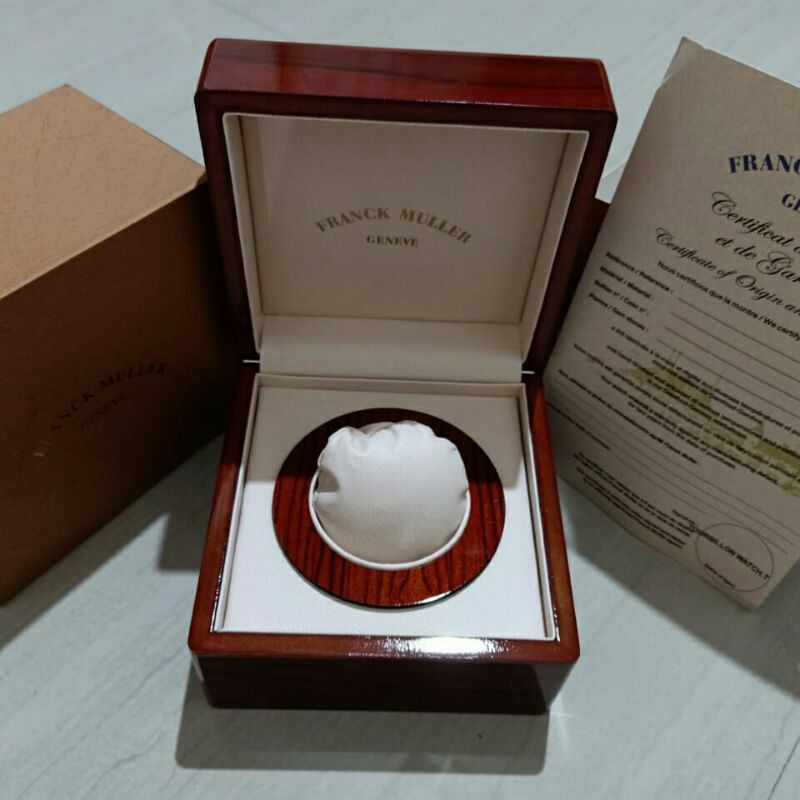 Kotak Jam Tangan Franck Muller Box Kayu Fulset Ori