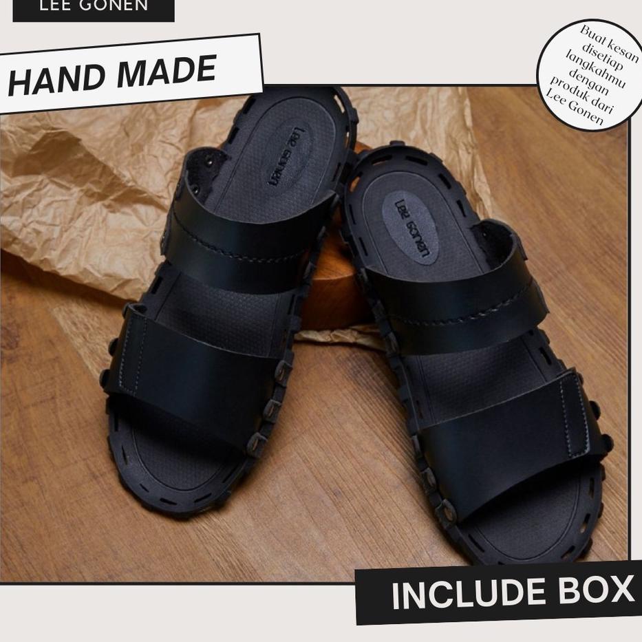 Stok Terbatas SANDAL KULIT PRIA LEE GONEN SANDAL PRIA TERBARU SANDAL CASUAL SANDAL JEPIT SANDAL KOKO