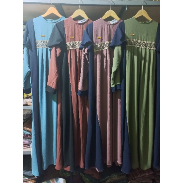 HAURA DRESS / GAMIS DRES PREMIUM / DRESS MEWAH/ GAMIS JUMBO / GAMIS ELEGAN MURAH