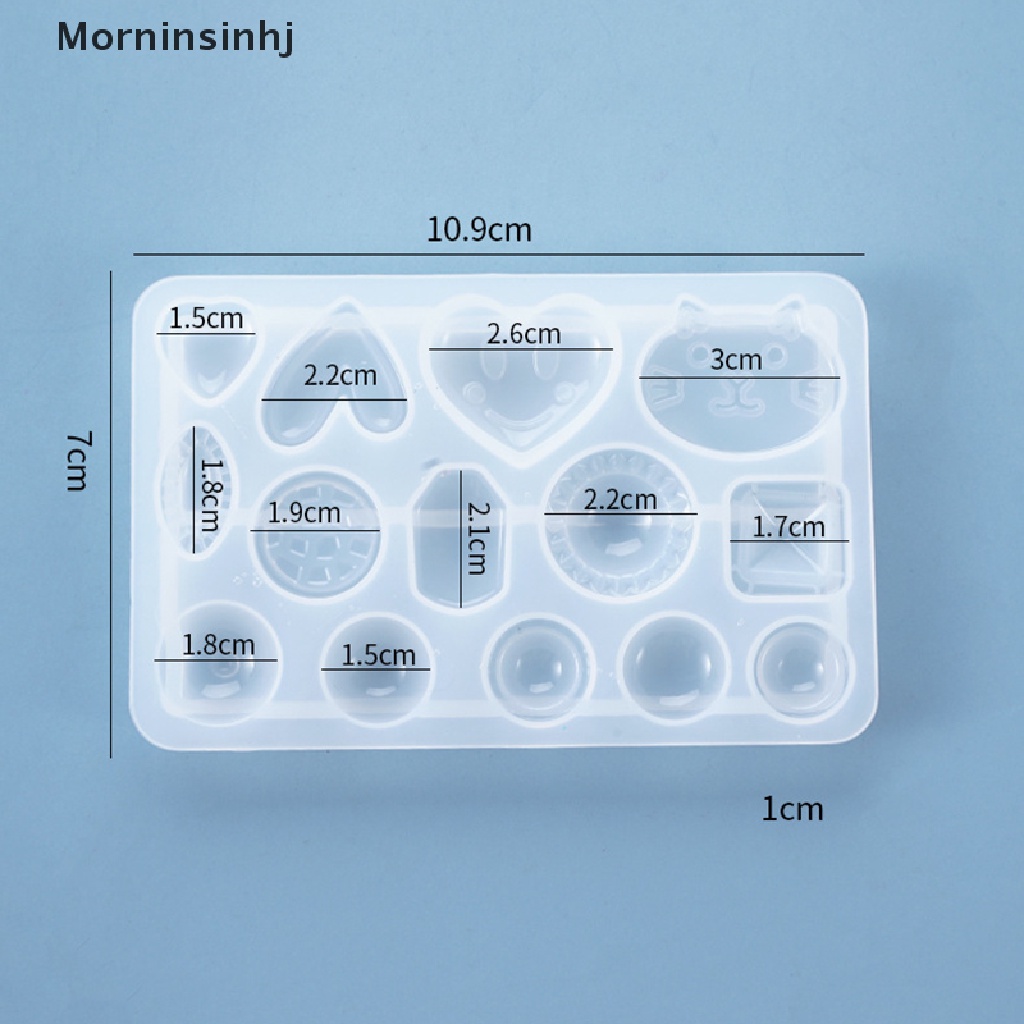 Mornin DIY Crystal Epoxy Resin Silicone Mold UV Anting Cetakan Perhiasan Membuat Alat id