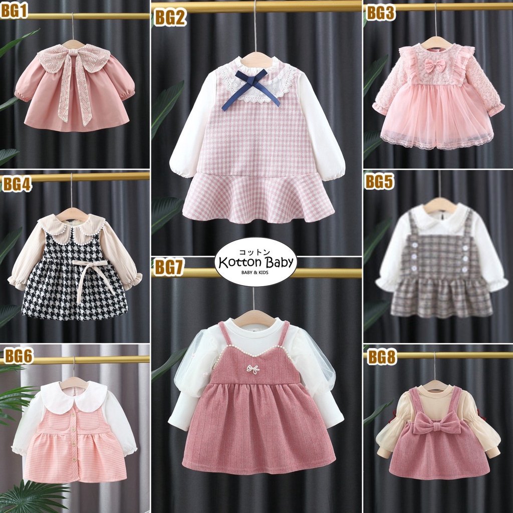 6-36bln DRESS ANAK [KUALITAS IMPOR] GAUN BAYI ELEGAN PESTA ANAK BAYI PEREMPUAN Catalog BG