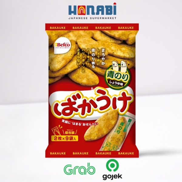 

Befco 18 Mai Bakauke Aonori Cracker 100g - Kreker Beras With Seaweed Made In Japan