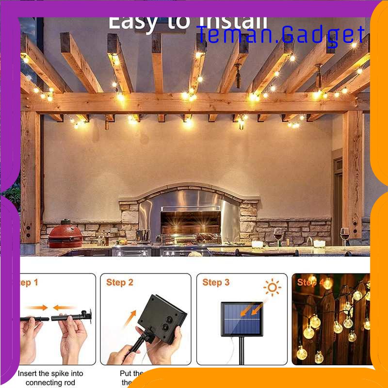 TG-LMP MUFAVA Lampu Hias String Lights Solar Panel 50 LED 7 Meter - S32