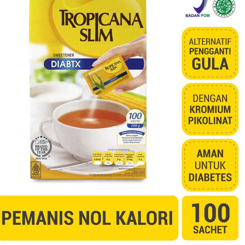 

➦ Tropicana Slim Sweetener Diabtx 100 Sachet - Pemanis untuk i ✶