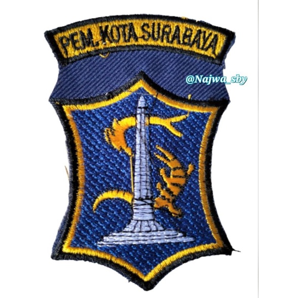 Bet / Badge BORDIR LOKASI DINAS " PEMKOT SURABAYA " ( BORDIR )