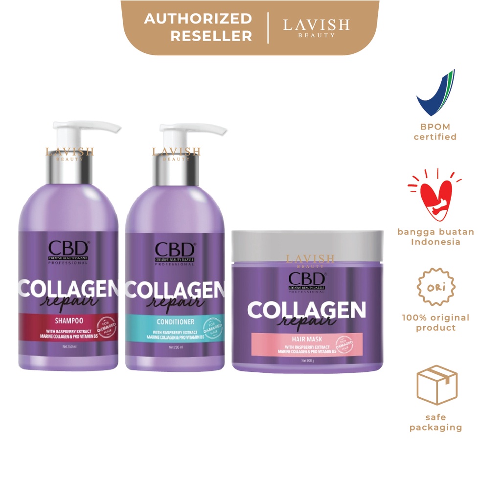 Jual CBD Professional Collagen Repair Shampoo // Conditioner // Hair