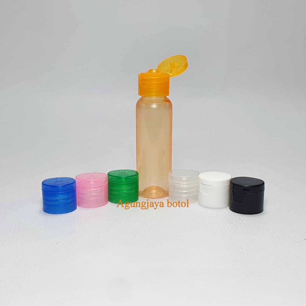 Botol Pet 30 ml BR Orange Transparant Tutup Fliptop Neck 18 / Botol Pet / Botol Kosmetik BR PET / Bo