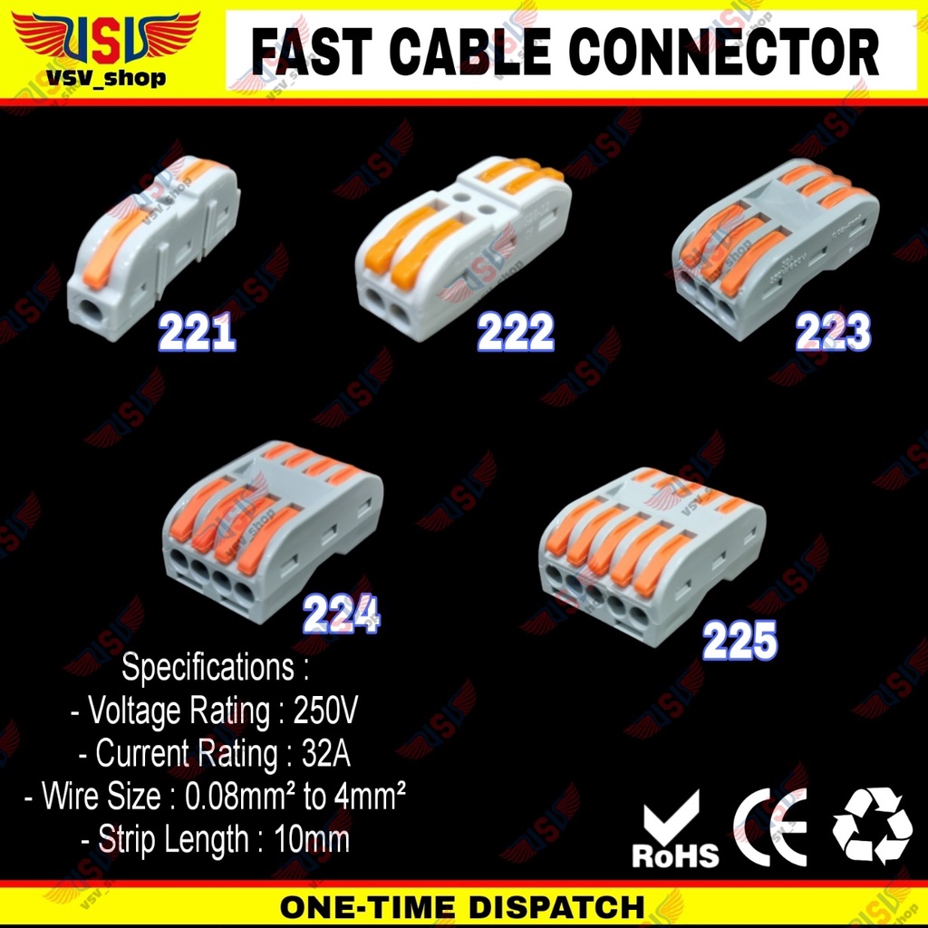Terminal Konektor Kabel Sambung Cabang Quick Cable Connector 1to1