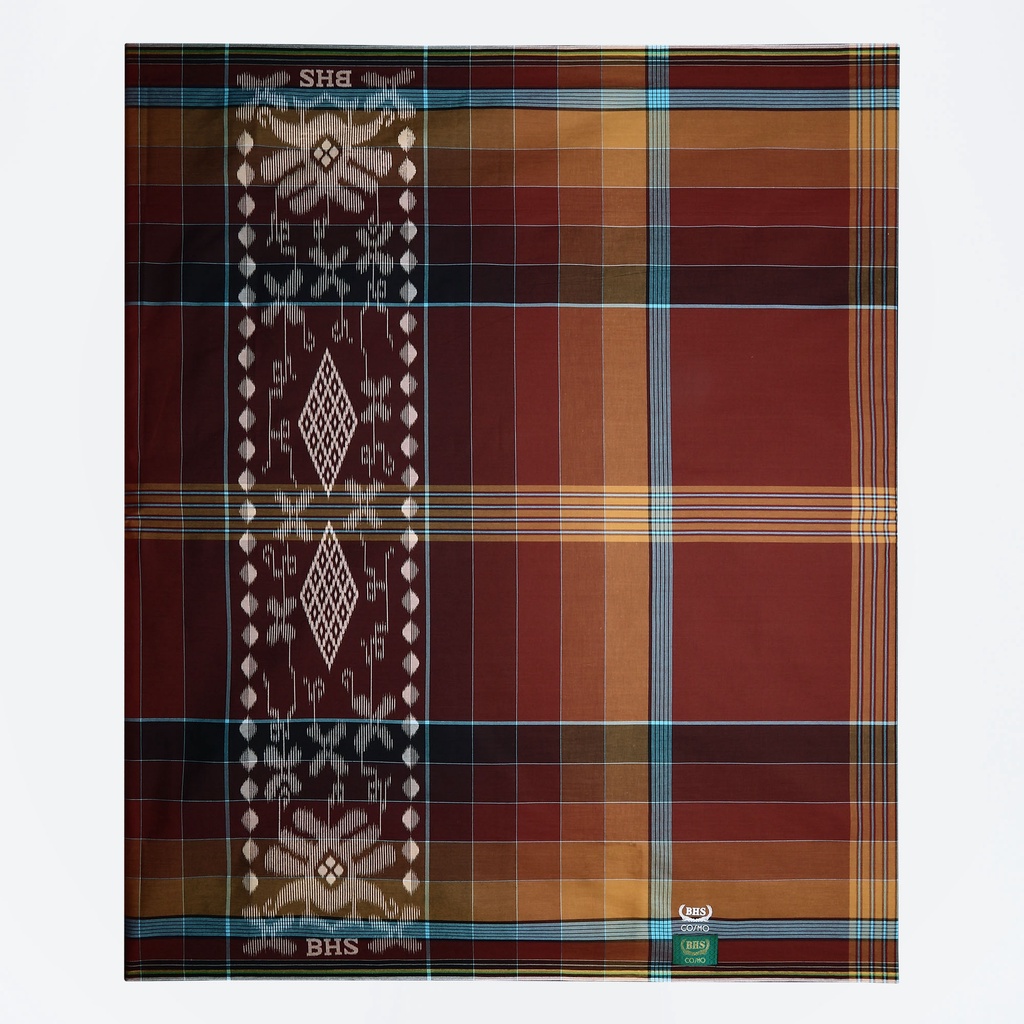 Sarung BHS Cosmo Gold Motif PPR Coklat Biru/ COSMO PPR