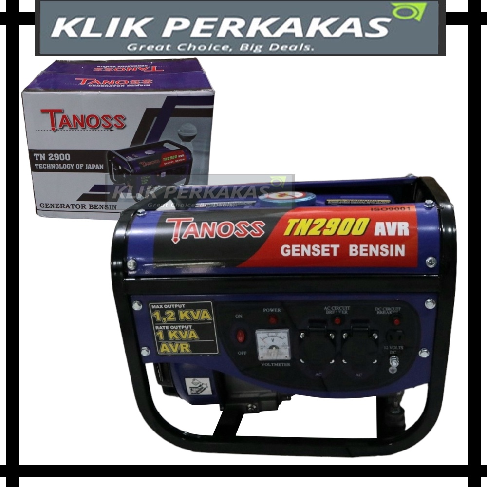 Genset Tanoss TN2900 4Tak AVR 1200Watt Generator Gasoline Genset 1200Watt