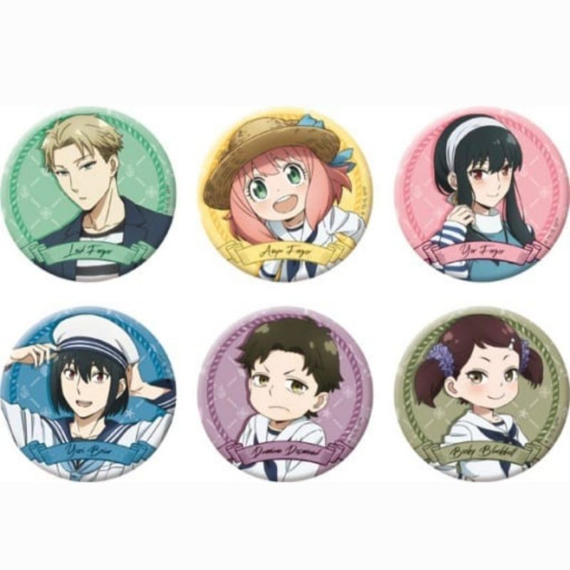 Official Trading Badge Pin Spy x Family vibesnya kayak sailor beach adem ayem