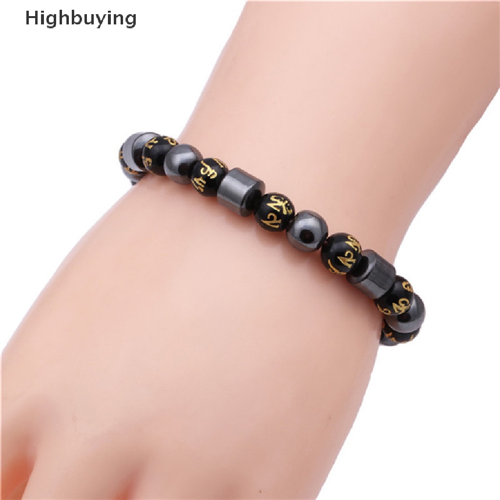 Hbid Gelang Terapi Magnet Beads Batu Hematite Perawatan Kesehatan Perhiasan Penurunan Berat Badan Glory