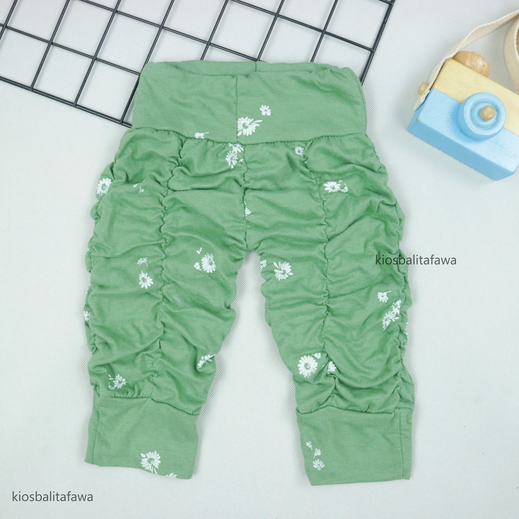 Legging Kerut Motif uk 3-12bln / Celana Anak Celana Anak Perempuan Celana Murah Legging Skinny Pants