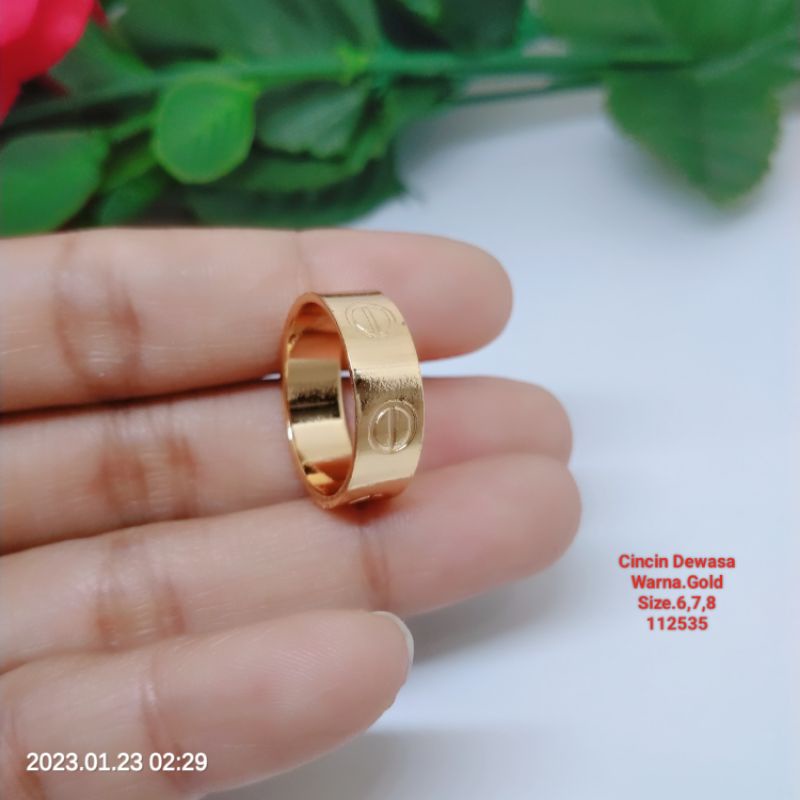 Cincin Titanium Tembaga Xuping Lapis emas Terlaris Termurah