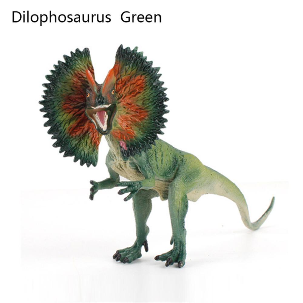 Timekey Jurassic Mainan Simulasi Dinosaurus PVC Action Figure Model Dino Mainan Manusia Hidup Dilophosaurus Dinosaurus Ornamen K3X6