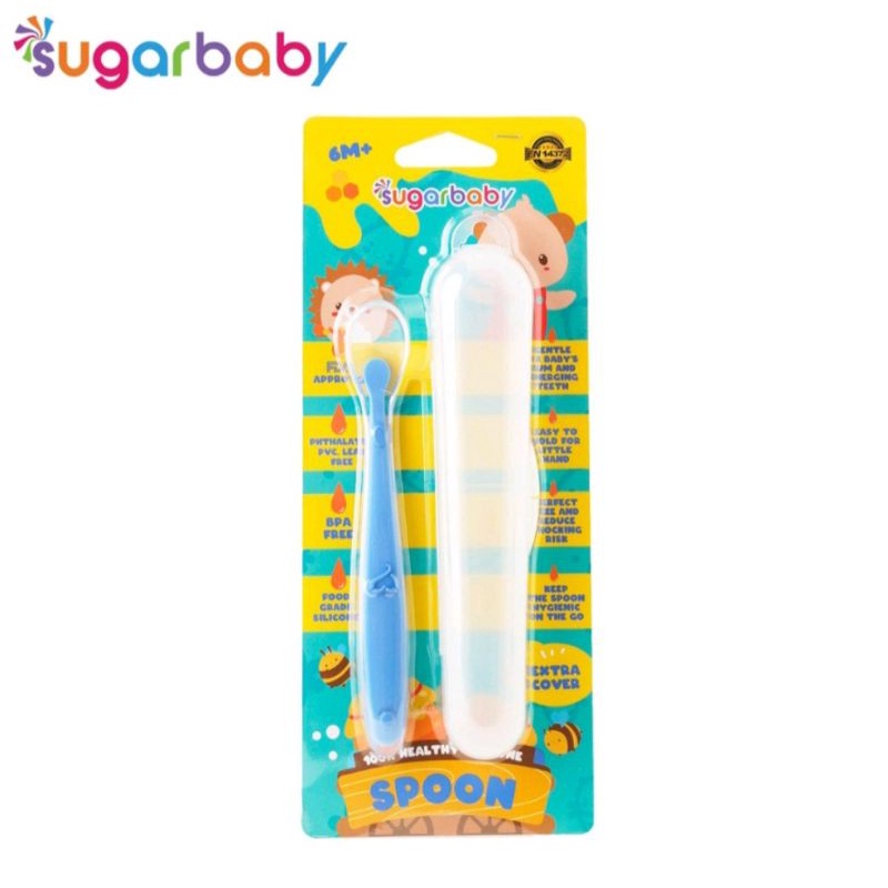 SUGAR BABY Healthy Silicone Spoon Sendok Makan Silikon Bayi