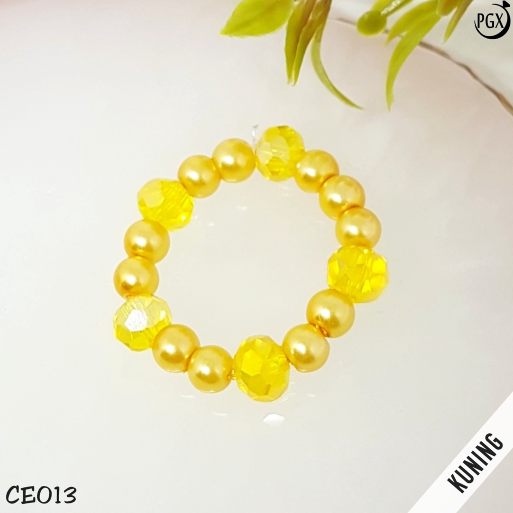 PGX Cincin beads Korean Ring / Cincin Beads Korea / Cincin KPOP / Cincin Aesthetic Aksesoris Fashion CE013