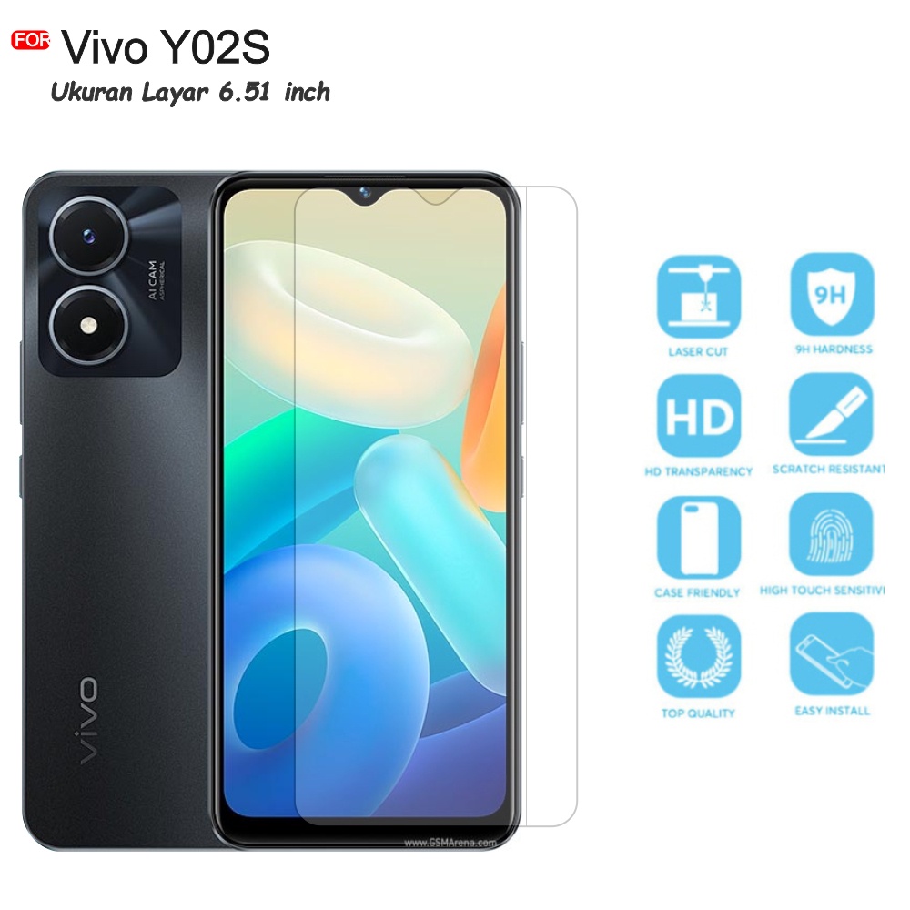 Tempered Glass Vivo Y02S Premium Quality Anti Gores Kaca