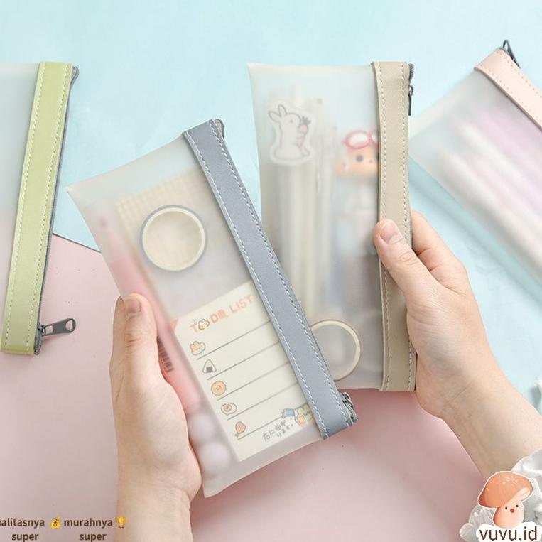 

H37 Tempat Pensil Pulpen Transparan Ziplock Serbaguna Pouch Zip Lock Penyimpanan Kosmetik TREND KEKINIAN ⇓