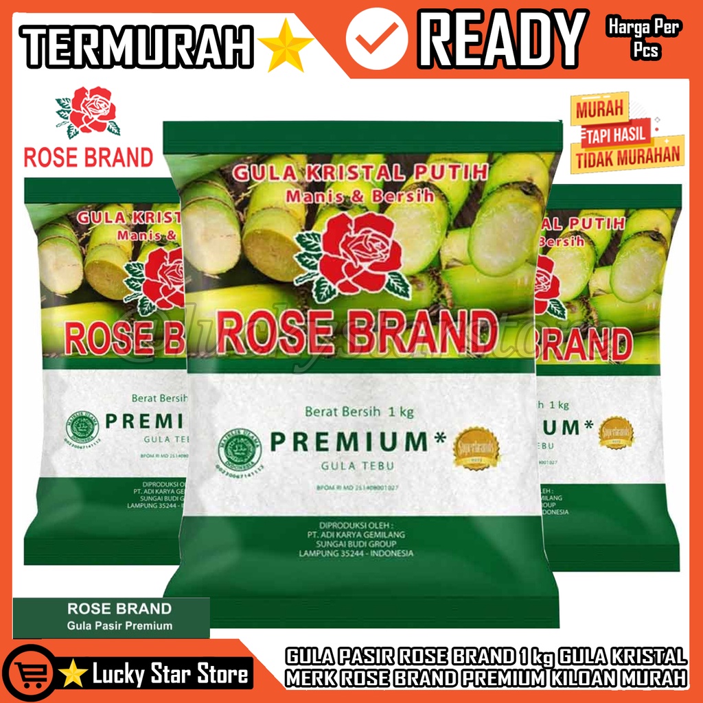 

GULA PASIR ROSE BRAND 1 kg GULA KRISTAL MERK ROSE BRAND PREMIUM KILOAN MURAH GULA TEBU PUTIH KRISTAL ASLI