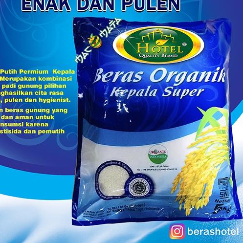 

☉ Beras Organik Kepala Super SLYP 5 kg - Beras Organik IR Kepala Super 5kg- HOTEL Organic Rice SLYP - BERAS HOTEL Organik SLYP Kepala Super ♘