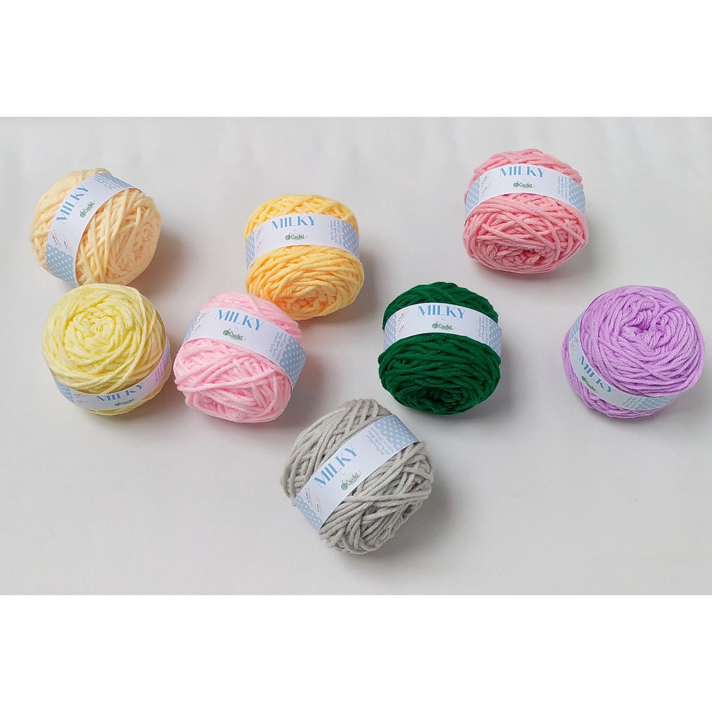 benang rajut katun susu milk cotton yarn benang amigurumi MILKY benang boneka rajut (katalog 2)