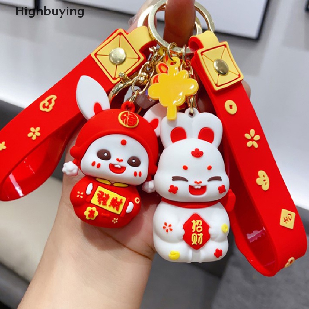 Hbid Gantungan Kunci Tahun Baru2023Gantungan Kunci Kelinci Lucu Bunny Aksesoris Gantung Dekorasi Shio Hewan Key Chain Glory