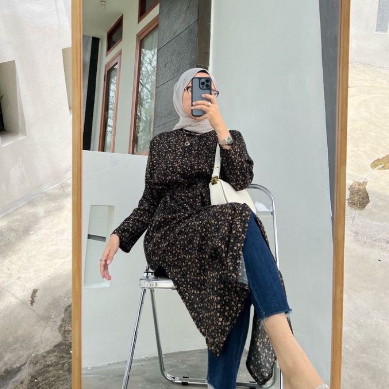DELILA SLIT DRESS TUNIK PREMIUM