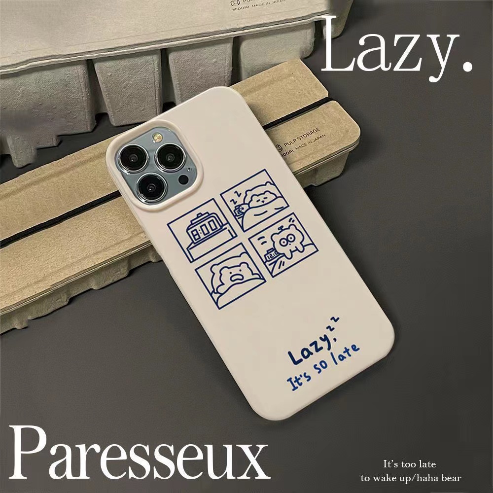 Ins Tidur Beruang Cocok Untuk Iphone14 14pro 14plus 13 13pro 13prm iPhone 11 7Plus 8Plus Xr XS 13 12 Pro Max Empat Sudut Casing Ponsel Tahan Guncangan