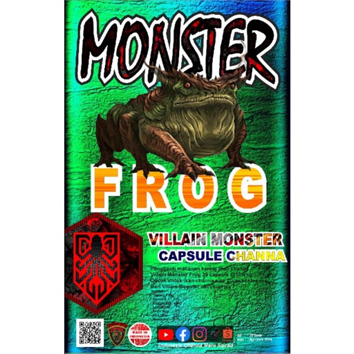 VILLAIN MONSTER FROG kapsul katak untuk ikan channa