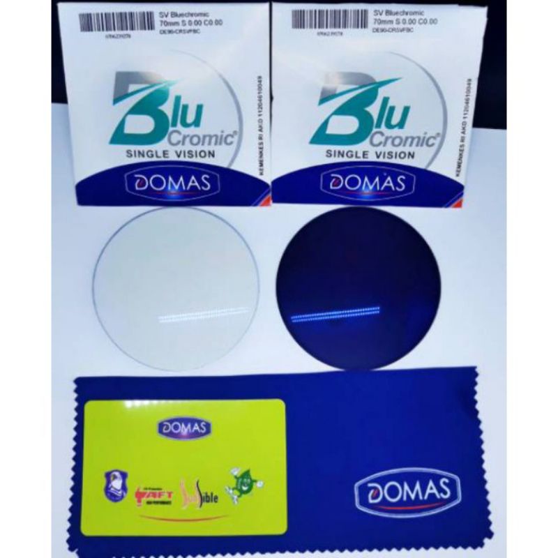 Lensa Domas SV BLUCROMIC BLUGARD INDEX 1.67 GOSOK RX MINUS TINGGI TIPIS